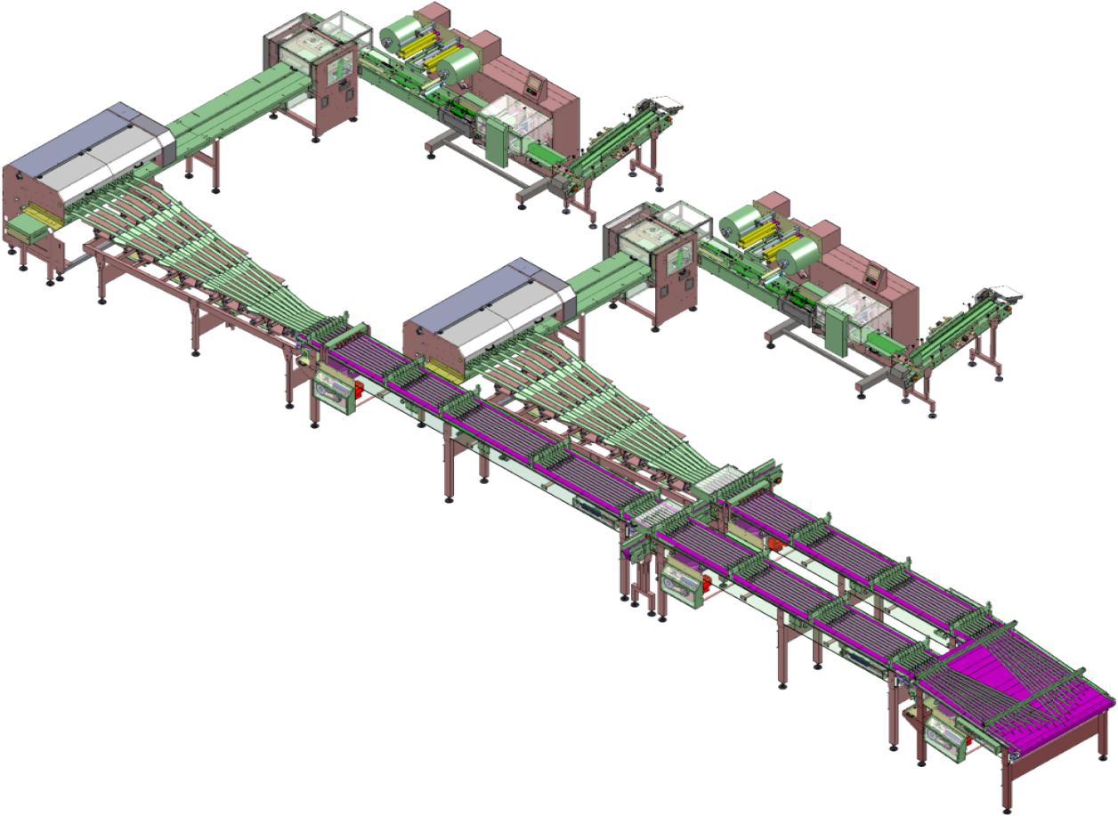 Biscoitos em flow pack